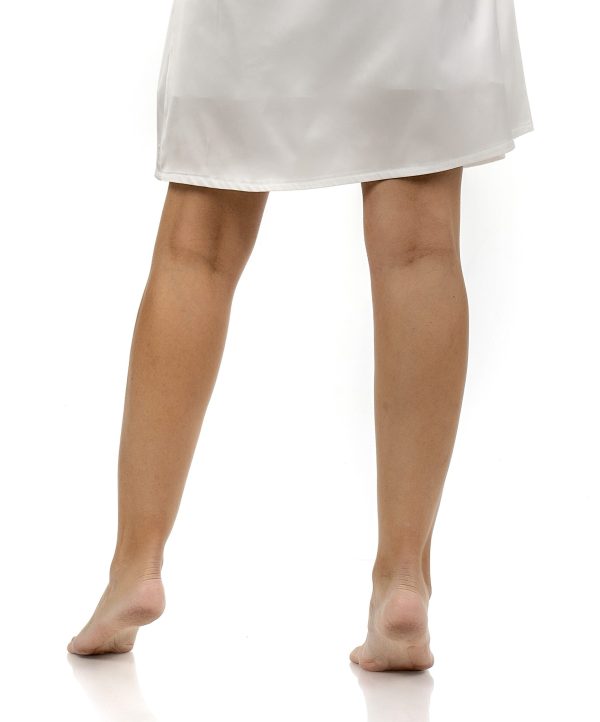 ΝΥΦΙΚΗ ΡΟΜΠΑ ΣΑΤΕΝ  ΛΕΥΚΗ ΜΕ LOGO "BRIDE" ΣΤΗΝ ΠΛΑΤΗ 414 - Image 3